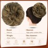 SOFEIYAN Claw Clip Messy Bun Hair Piece Wavy Curly Hair Bun Clip in Claw Chignon Ponytail Hairpieces Synthetic Tousled Updo Hair Extensions Scrunchie Hairpiece for Women, Golden Brown & Light Blonde