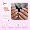 CoolNail Ombre Gradient Pink Nude White French Ballerina Press on False Nails Extra Long Natural Coffin UV Gel Glue On Fake Fingers nails