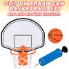 ArtCreativity Trash Can Basketball Set, Includes Clip-On Hoop with Backboard, Inflatable Ball and Pump, Fun Indoor Basketball Hoop for Kids, Office Toys for Adults, Great Birthday Gift Idea