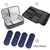 ALLCAMP Insulin Cooler Travel Case Diabetic Medication Cooler with 4 Ice Pack - Medical Cooler Bag Portable and Reusable Grey (9X 4.72x 3.14 inches)