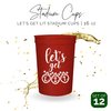 Christmas Cups, Lets Get Lit, Set of 12, 16 Oz Each Christmas Plastic Cups, Holiday ups, Christmas Party Favors Adults, Christmas Party Cups, Christmas Decorations