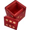 Puzzle Box Enigma Dice Cube - Money and Gift Holder in a Wooden Magic Trick Lock with Hidden Compartment Piggy Bank Brain Teaser Game (Red)