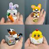 TENYEAH 4 in 1 Animals Mini Building Set, Corgi Dog Cat Rabbit Chick Micro Bricks Building Kit, Classroom Prizes, Goodie Bags, STEM Toys, Birthday Gift, Party Favors for Kids Ages 8-14+（640pcs）