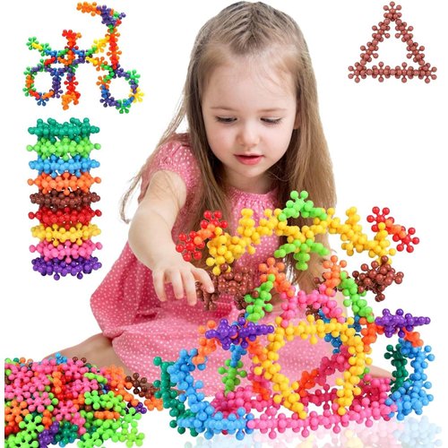 LZSQTOYS 300 Pieces Building Blocks Kids STEM Toys- Discs Sets Interlocking Solid Plastic for Preschool Kids Boys and Girls Aged 3+, Creativity Kids Toys A-018