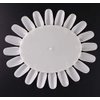 LASSUM 10 PCS Acrylic Wheel False Nail Art Tips Practice Display Nail Art Tool (Ivory-White)
