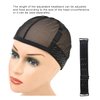1 Pc Black Mesh Weaving Caps Silicone Grip Elastic Band Wig Cap with Removable Adjustable Silicone Nonslip Wig Band for Making Wig Keeping Wig in Place