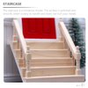 Angoily Mini Doll House Ladder Miniature Dollhouse Staircase 1 12 Scale Wooden Handrail Steps Model for Fairy Garden Mini House Furniture Micro Landscape Decorations Tiny Staircase Model