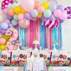 Sweet Candy Balloon Set Candies Theme Swirl Helium Mylar Foil Balloons Party Birthday Decor Supplies Round Daughters 12 Pcs Christmas