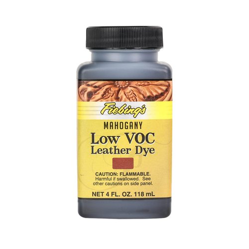 FIEBING'S Low VOC Leather Dye 4oz - Mahogany - Pnetrating Solvent Based Leather dye