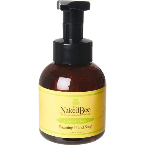 The Naked Bee Citron & Honey Foam Soap (12 oz) Liquid Foaming Hand Soap - Mild Cleanser to Reduce Dryness - Gentle Foam Soap for Clean and Soft Hands