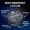 MENFIRST - Hair and Beard Pomade for Men - Instant Gray Coverage for Medium Brown to Black Styling Paste - Darkens White Hair Like a Wax - 1 Pack