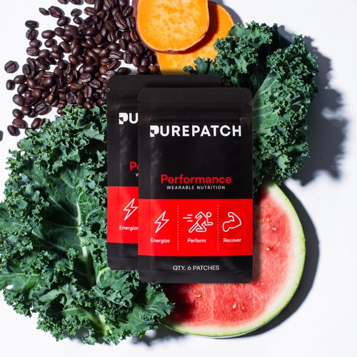 Pure Patch® Energy Topical Nutrition Patch - Amino Acids, Electrolytes Blend, Caffeine, Energy & Active Recovery Supplement - Wearable 12 Hour Sticker Patch - 12 Pack (2 Packets of 6 Each)
