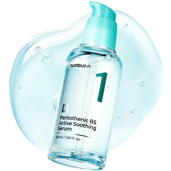 numbuzin No.1 Pantothenic B5 Active Soothing Serum | Soothing Hydrating Serum | Pantothenic Acid, Niacinamide | Excess Oil Control, Reduces Breakouts, Acne | Oily, Acne-Prone Skin | 1.69 fl. oz.