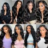KUCUFIGHTA 200％ Density Body Wave Lace Front Wigs Human Hair Pre Plucked 13x4 HD Lace Frontal Wigs for Women Glueless Wigs Brazilian Virgin Human Hair Wig with Baby Hair 24 Inch