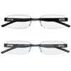 Success Eyewear Reading Glasses Set of 2 Rimless Ultra Lightweight Comfort Glasses for Reading for Men and Women +2.25
