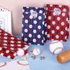durony 24 Pieces Baseball Party Treat Bags Kraft Paper Bags 9.4 x 5.1 x 3.1 Inch Party Favor Bags Goodie Candy Bags with Stickers for Sports Theme Party Decorations