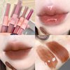 Domality 6 Colors 2 in 1 Double-end Lip Gloss Set, 6pcs Matte Velvet & Mirror Finish Liquid Lipstick, Long Lasting Waterproof Glossy Lip Glaze, Plumping Hydrating Fuller Lip Makeup Kit