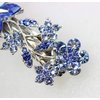 Faship Gorgeous Blue Crystal Floral Hair Barrette