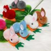 15 Pieces Easter Bunnies Carrots Hair Clips Mini Rabbits Hairbins Cute Hair Plush Decor Hairclips for Women Girls (15pcs set)