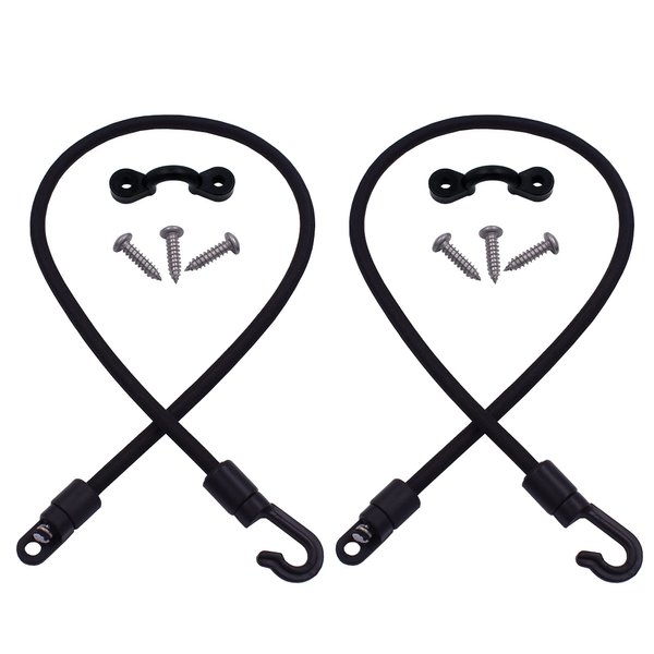 2 Pcs Rod Tamer Strap Holder Deck Mount Connector Gunwale Mount Rod Strap Rod Hold Down Strap (2 Pcs * 18 inch)