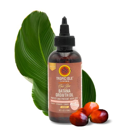 Tropic Isle Living Batana Growth Oil 4oz | Light Blend for Hair Growth & Repair | Lightweight Nourishing Hair Oil for All Hair Types