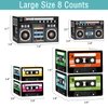 8 Pcs 80’s Party Cassette Tape Centerpieces Bucket 80’s Hip Hop Radio Boxes 90’s Back to the 1980 1990 Theme Party Favors Decorations for Adults