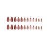 24 Pcs Wine Red Cat Eye Press on Nails Short Almond - MINGCHUN Summer Fake Nails Press ons French Nail Tip Glitter Cherry Full Cover False Nails Glue on Nails Stick on Nails Acrylic Nail Art Kit
