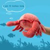 JUSTQUNSEEN Hand Puppet Crab Puppet,13" Crab Puppet Animal Puppets for Kids Realistic Plush Puppet Stuffed Crab Toys, Crab Hand Puppet with Moveable Mouth Puppet Role Play Teaching