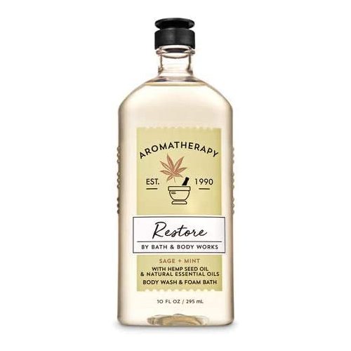 Aromatherapy Restore Sage + Mint Body Wash & Foam Bath 10 Fl Oz/ 295 mL