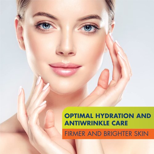 GEROVITAL Anti-Wrinkle Day Face Cream Rich in Hyaluronic Acid, Vitamin C and Niacinamide, Vitamin E, Intense Moisturizer, for Normal, Mixed, Dry Skin, 50 ml