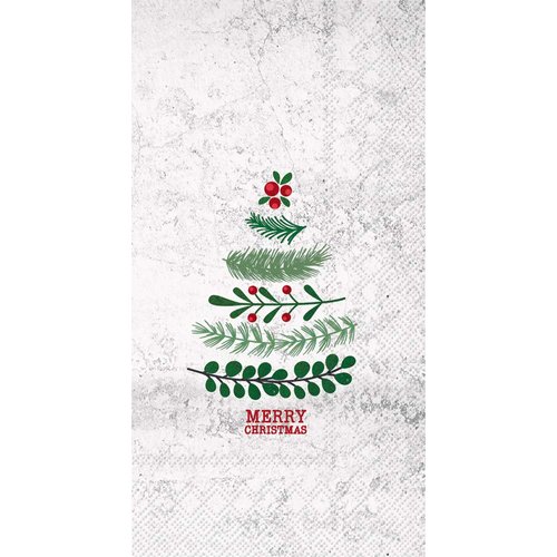 Boston International BF882200 IHR 3-Ply Guest Towel Buffet Paper Napkins, 8.5 x 4.5-Inches, Natural Christmas Tree