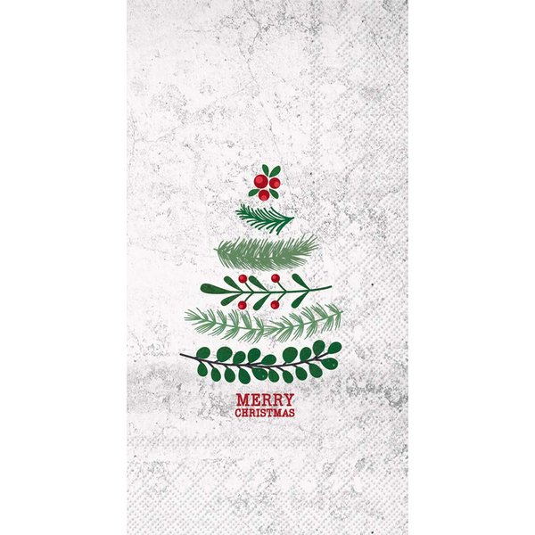 Boston International BF882200 IHR 3-Ply Guest Towel Buffet Paper Napkins, 8.5 x 4.5-Inches, Natural Christmas Tree