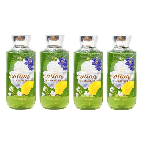 Generic Bath and Body Work Sheer Cotton & Lemonade Shea & Vitamin E Shower Gel Bundle - Lot of 4