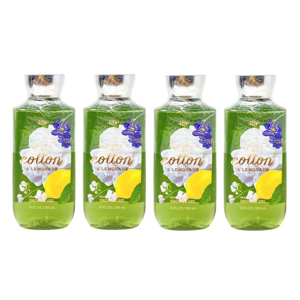 Generic Bath and Body Work Sheer Cotton & Lemonade Shea & Vitamin E Shower Gel Bundle - Lot of 4