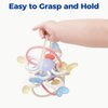Evoceler Baby Teething Toys Ball, 6-in-1 Silicone Infant Toys Baby Toys, BPA Free Montessori Baby Teether Ball for 0-6-12-18+ Months, Chew Toy Newborn Toys for Baby Girl Boy