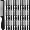 Kritkin 100 Pcs Combs Bulk Individually Wrapped Disposable Comb Long Handle Plastic Comb for Homeless Hotel Shelter Charity Church Travel Hair Accessories, Black