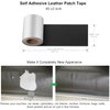 ILOFRI Self Adhesive Leather Repair Patch Tape 3x60 inch, Vinyl and Leather Repair Kit for Couches, Furniture, Car Seat, Boat Seat, Sofa, Vinyl Upholstery, Chair, Interior - Dark Black