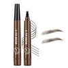 Eyebrow Pencil for Natural Looking Brows, Waterproof, 4-Tip Microblade Applicator, Brown