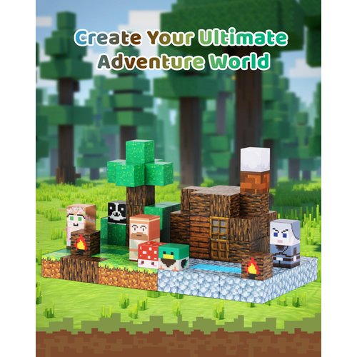 Gleamkid 123PCS Magnetic Blocks - Forest Castle Theme Magnetic Blocks Building Toys, Toddler Magnet Toys STEM Building Game Sensory Gift for Kids Ages 3 4 5 6 7 8 9+ Boys Girls Birthday Gifts