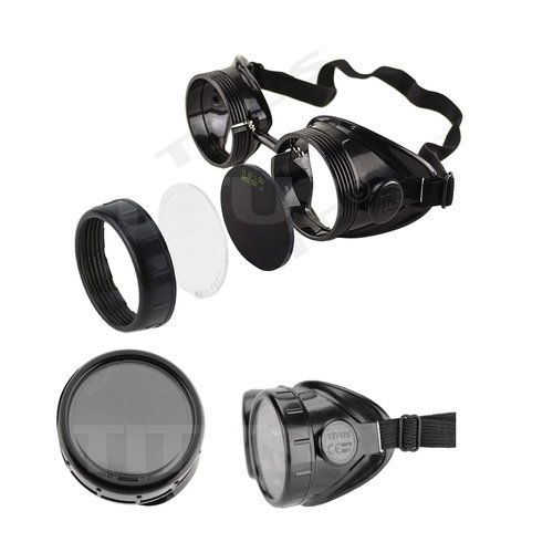 TITUS Cup Type C Frame Industrial Quality Welding Goggles UV IR Green 5,7,8,9,10,11,12,13,14,or 16 Filter With Pouch & Pads