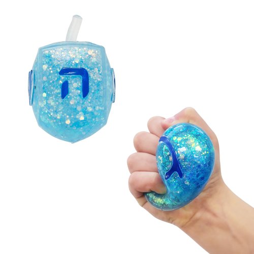 Rite Lite Squishy Dreidel with Iridescent Glitter Fun &amp; Addictive Squeeze! Chanukah Jewish Holida...