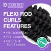 Darling Flexi Rod Curls 6X Crochet Hair Extensions, (3 packs of 2x per pack), Natural & Soft Texture, Fluffy Wand Curl, 14 Inch, #1B