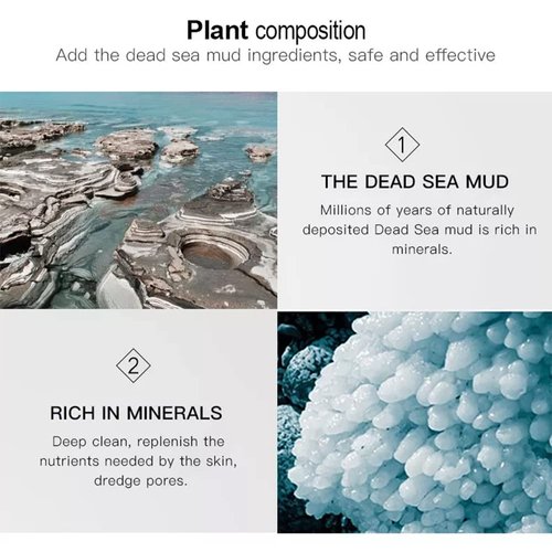 AICHUN BEAUTY Dead Sea Mud Peel Off Mask Deep Cleansing Anti Wrinkle Repair Facial Moisturize Complex 120ml/4.06oz
