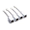 Litcessory RJ45 to 6-Pin Ethernet Cable Adapter for Philips Wiz LED Light Strips (4 Pack - Two Pairs, White)