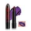 Easilydays Purple Lipstick, Velvet Black Purple Red Green White Colorful High Pigment Lip Gloss Smooth Long Lasting Lip Tint Waterproof Lip Stain Glaze for Halloween Cosplay Lip Makeup, #08 Purple