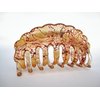 Generic Clear transparent amber brown and red painted hair claw clip