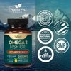 Triple Strength Omega 3 Fish Oil 2400 mg Supplement, Nature's Omega-3 Supplements, Brain & Heart Health Support - EPA & DHA, Fish Oil in Each Softgel, Fatty Acids Fish Oil Supplement - 60 Softgels