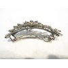Generic Silver flower shaped pearl and crystal hair barrette clip bridal clip bridal