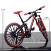 YEIBOBO ! Alloy Mini Downhill Mountain Bike Toy, Die-cast BMX Finger Bike Model for Collections (Black/Red)