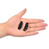 6 Pcs Stickable Wigs Clips U-Shape Snap Clips 28mm 6-Teeth Hair Extensions Clips with Rubber for Hair Extensions (Black)